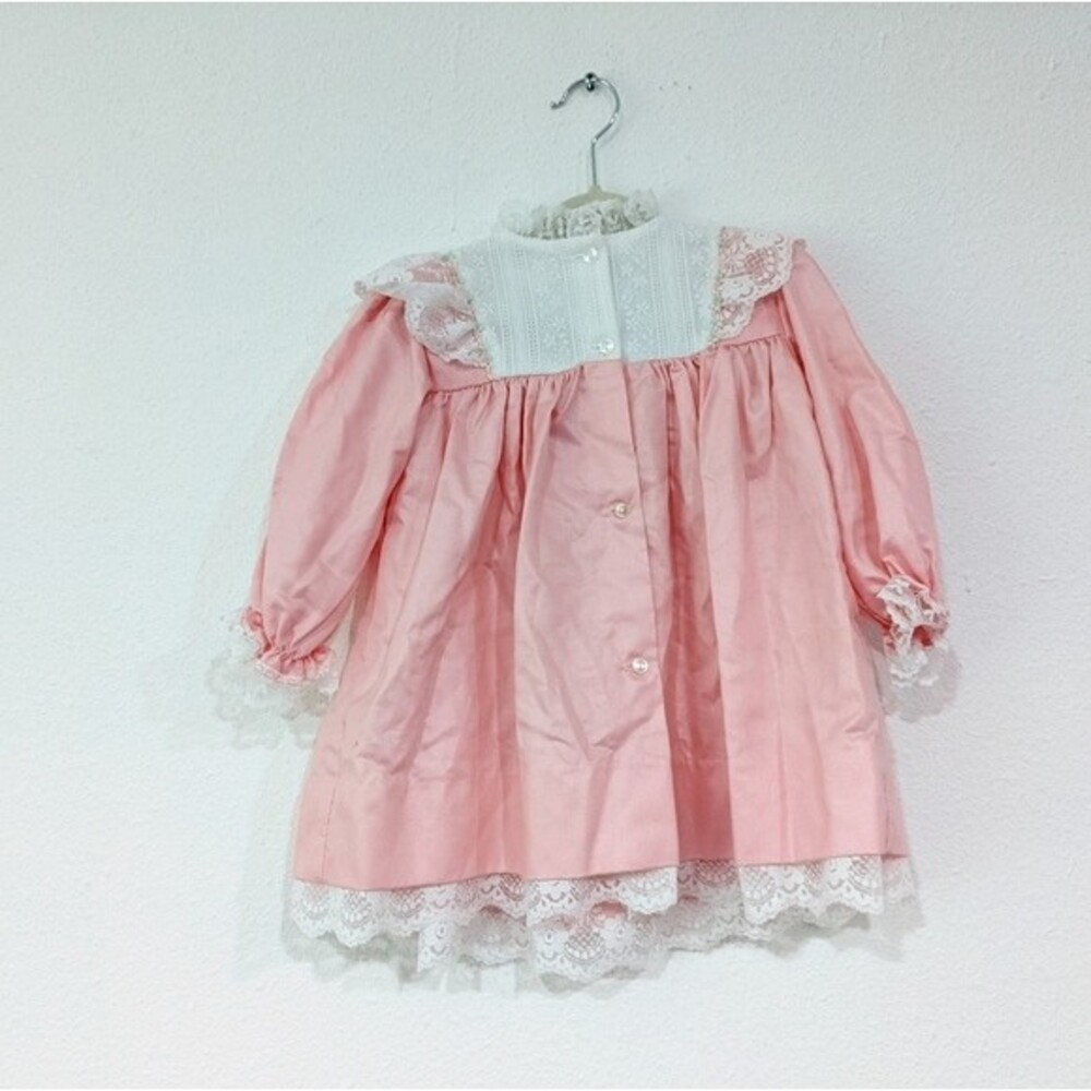 Vintage Bryan 24 Month Pink and White Dress - Picture 7 of 11